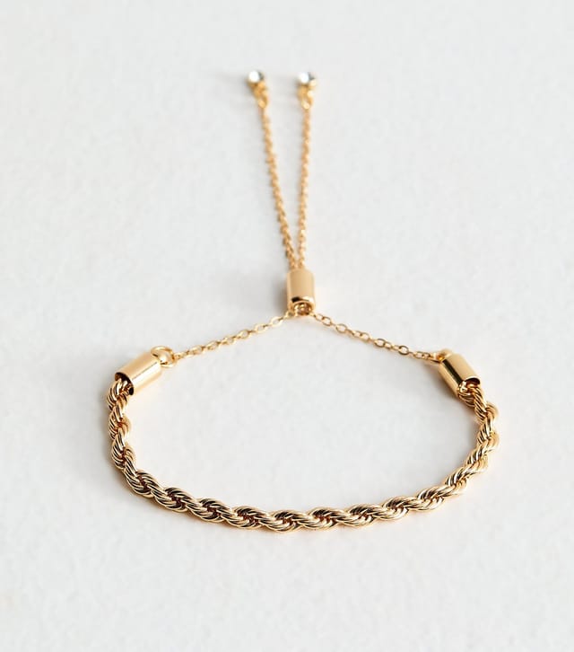 New Look Gold Tone Rope Chain Toggle Bracelet New Look - 3