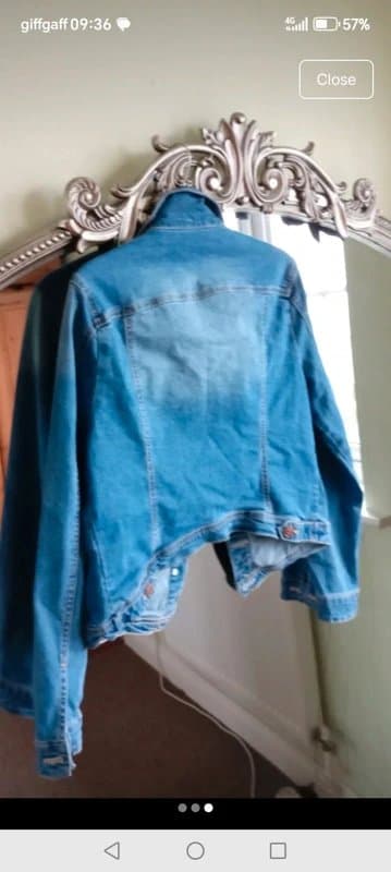 Vintage Dressing Size 10 blue lightweight denim cotton stretch jacket