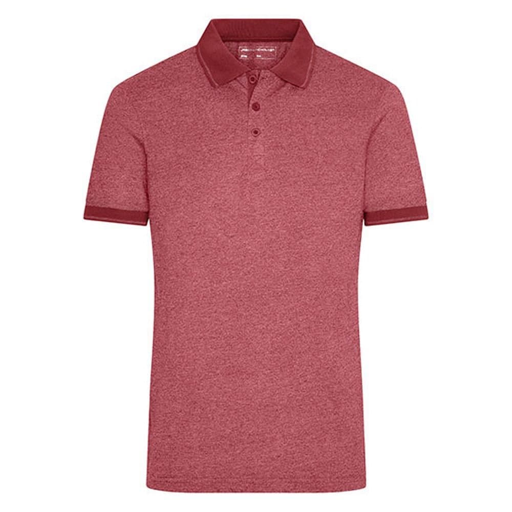 James and Nicholson James and Nicholson Men's Heather Polo Shirt in Maroon