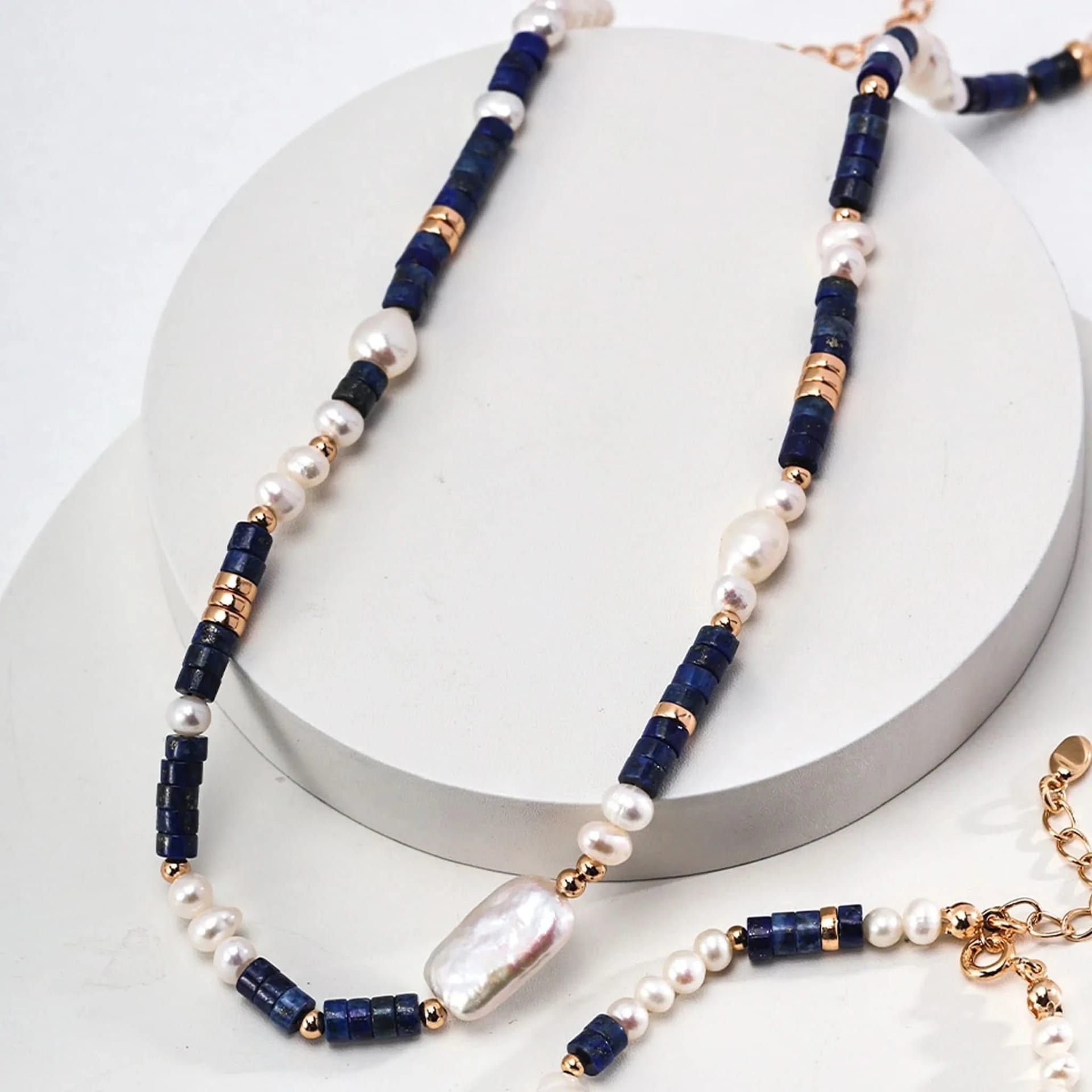 Angel Barocco Angel Barocco Women's Lapis lazuli Baroque pearl necklace - 4