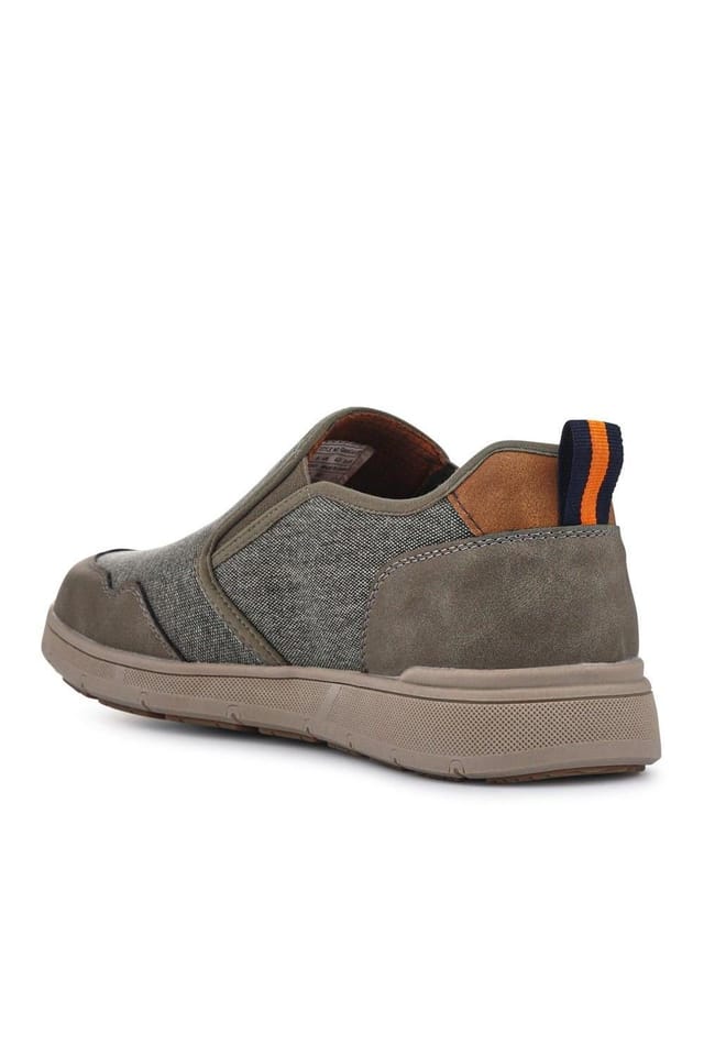 Pavers Pavers Men's Elasticated Fabric Slip-Ons in Khaki - 3