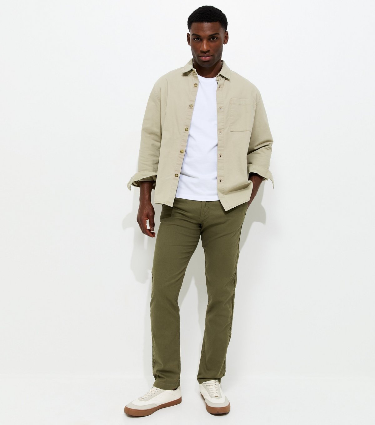 jack & jones Men's Regular Cotton Rich Dark Green Slim Drawstring Trousers Jack & Jones New Look - 2