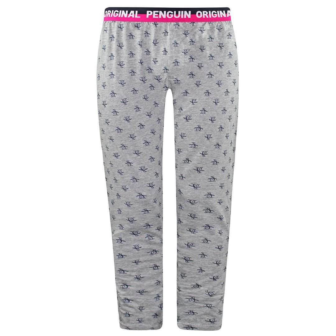 Original Penguin Original Penguin Men's AOP Pete Grey Lounge Pyjamas Bottoms - 2