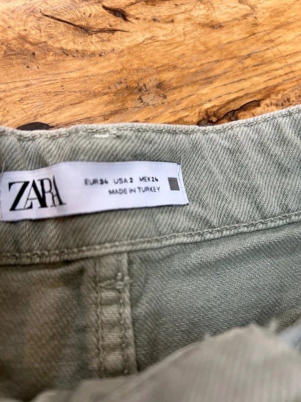 Zara Zara light green denim shorts high waist size 34