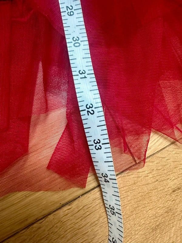Tulle Red & Black Mesh Chiffon Ruffle Festival Skirt UK 8-10