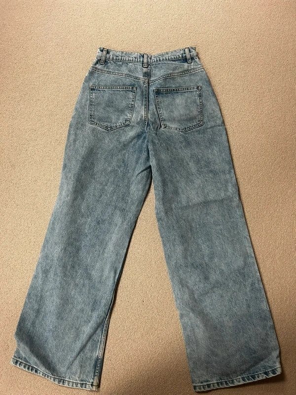ASOS Light Blue High Rise Wide Leg Jeans