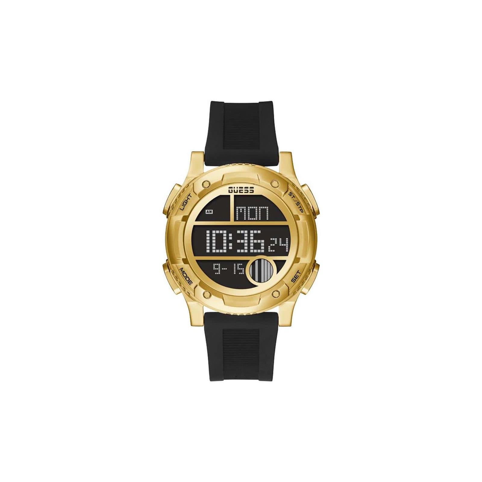 GUESS Guess Men's GW0272G2 Zip 45mm Quartz Watch in Black