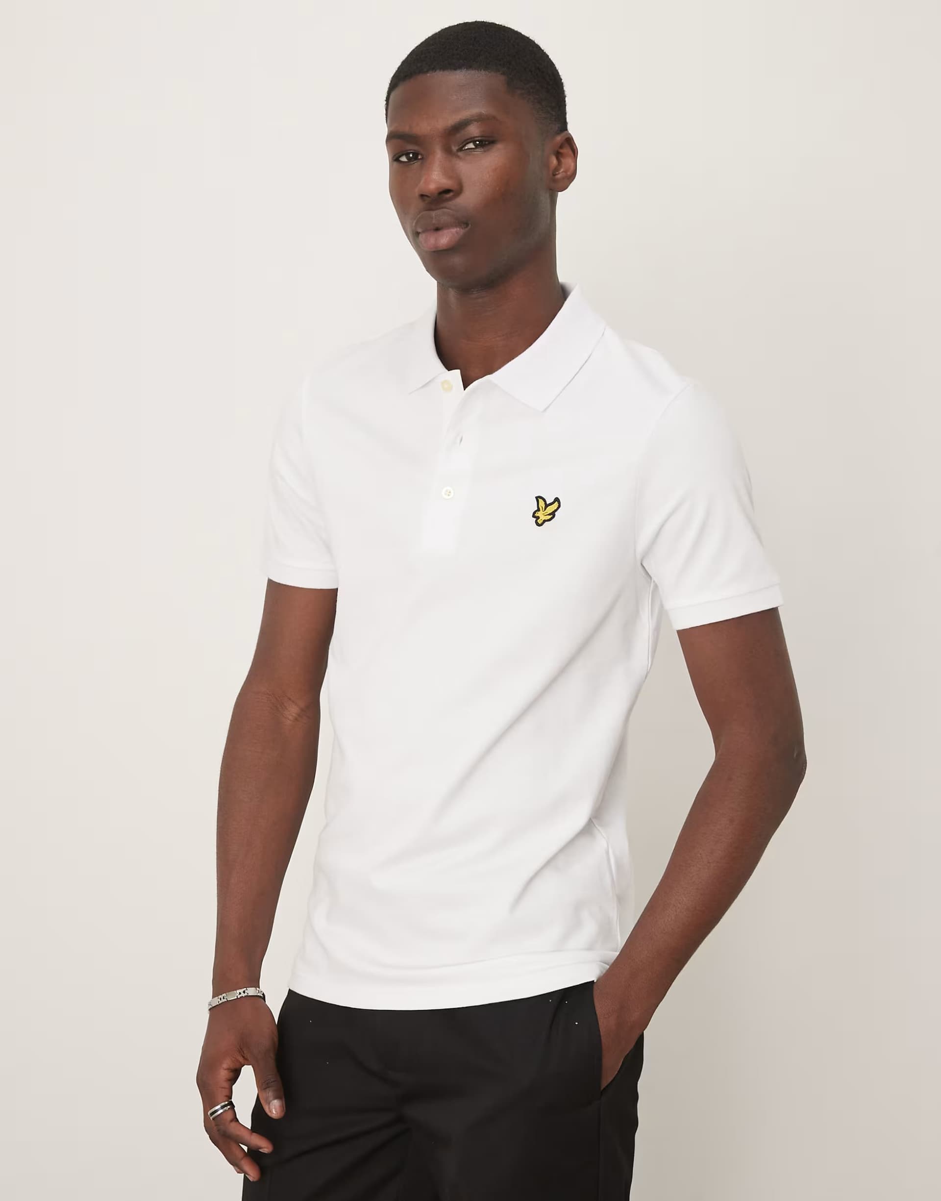 ASOS Lyle & Scott Plain Polo Shirt in white