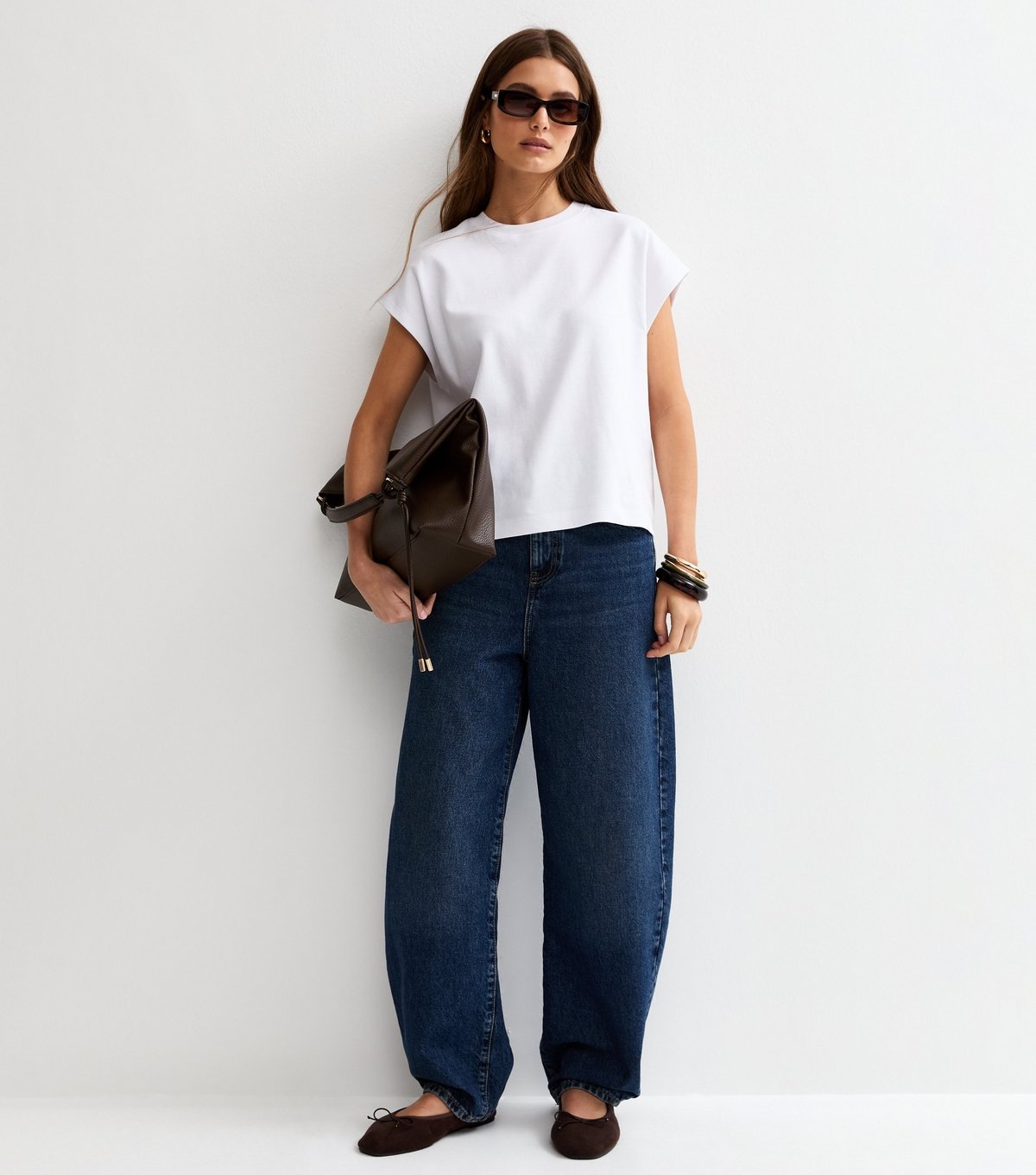 New Look Women's Premium White Grown On Sleeve Heavyweight Cotton T-Shirt New Look - 3