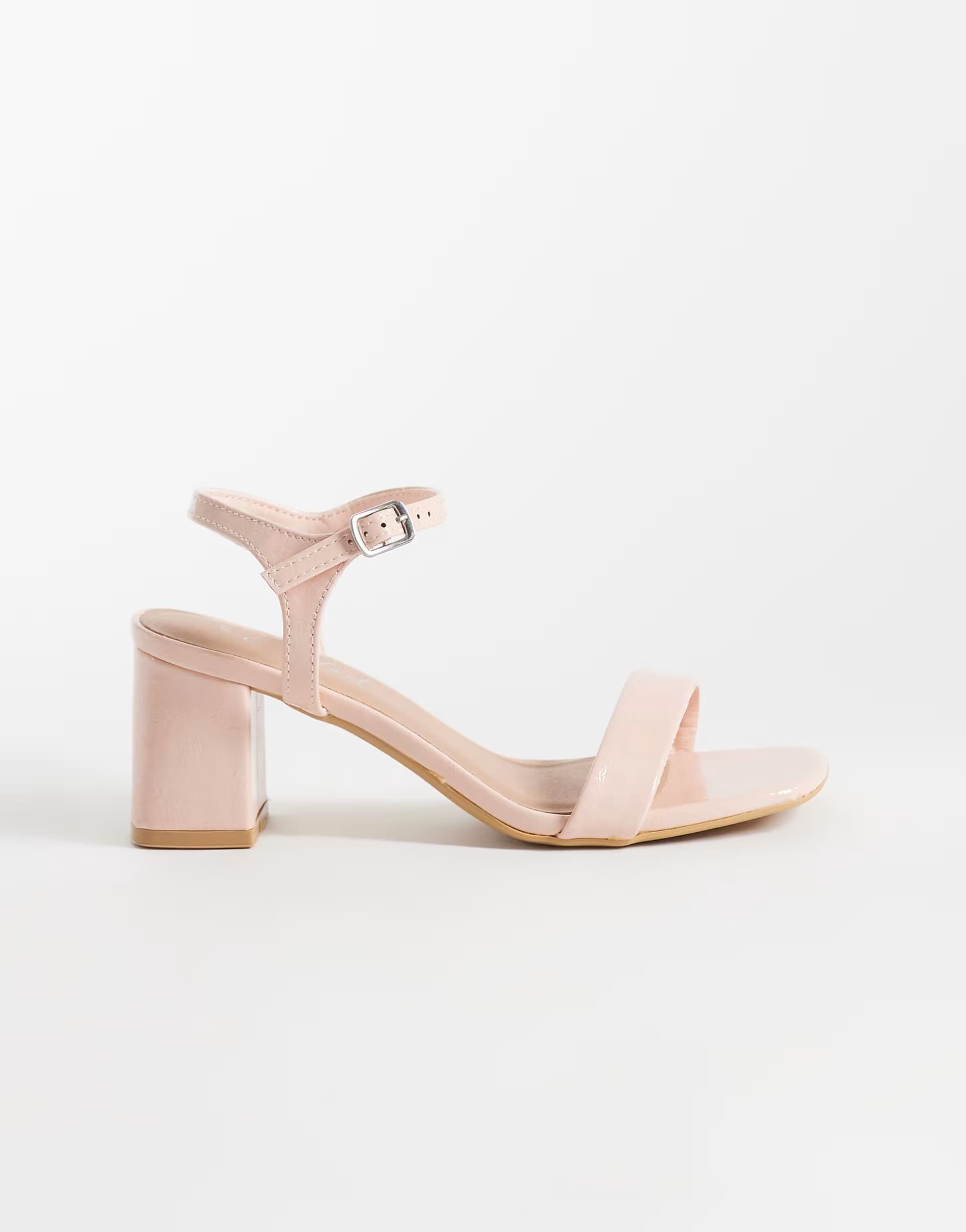 ASOS New Look blocked heeled sandal in light pink