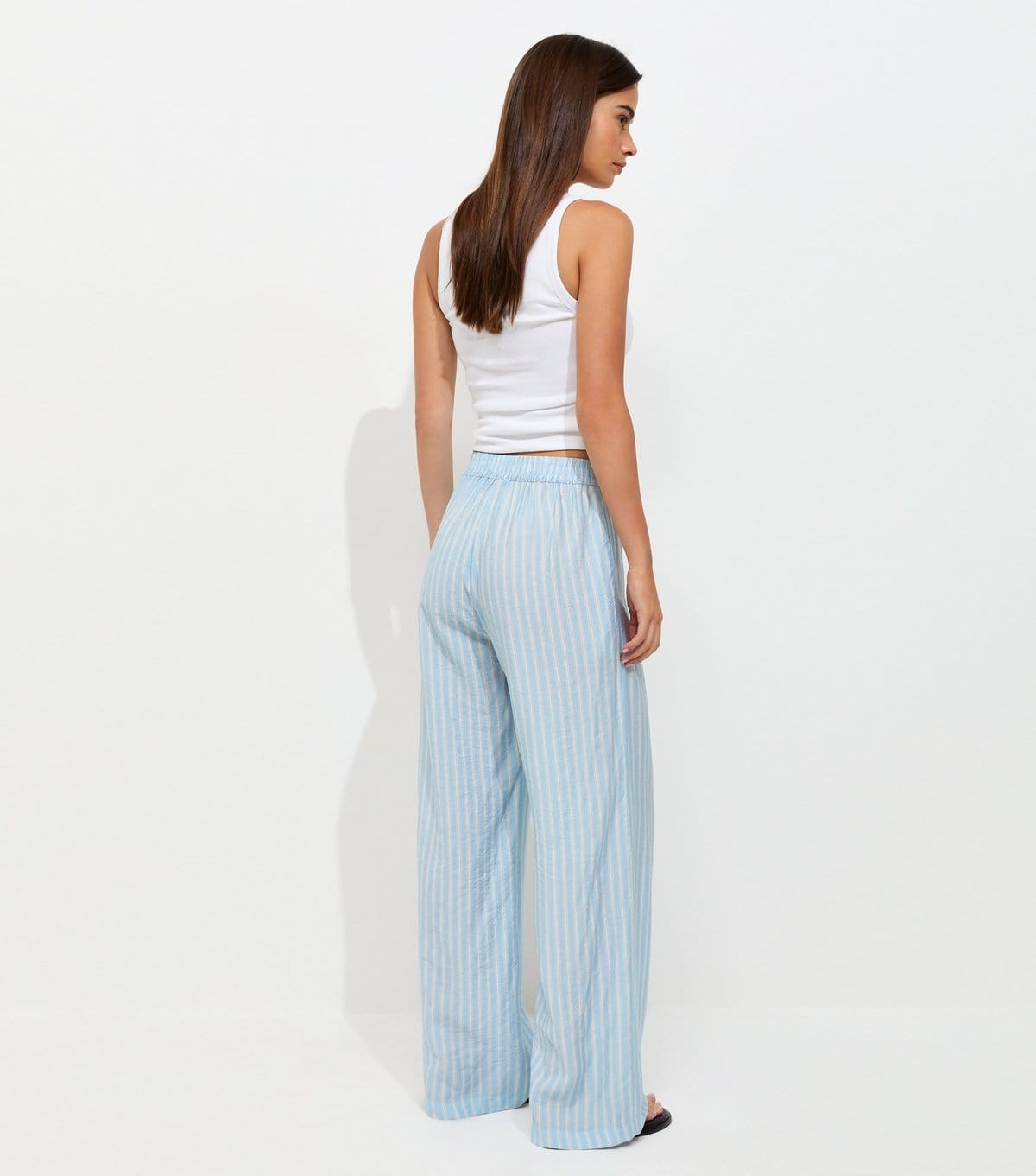 New Look Women's Blue Striped Wide Leg Trousers New Look - 4