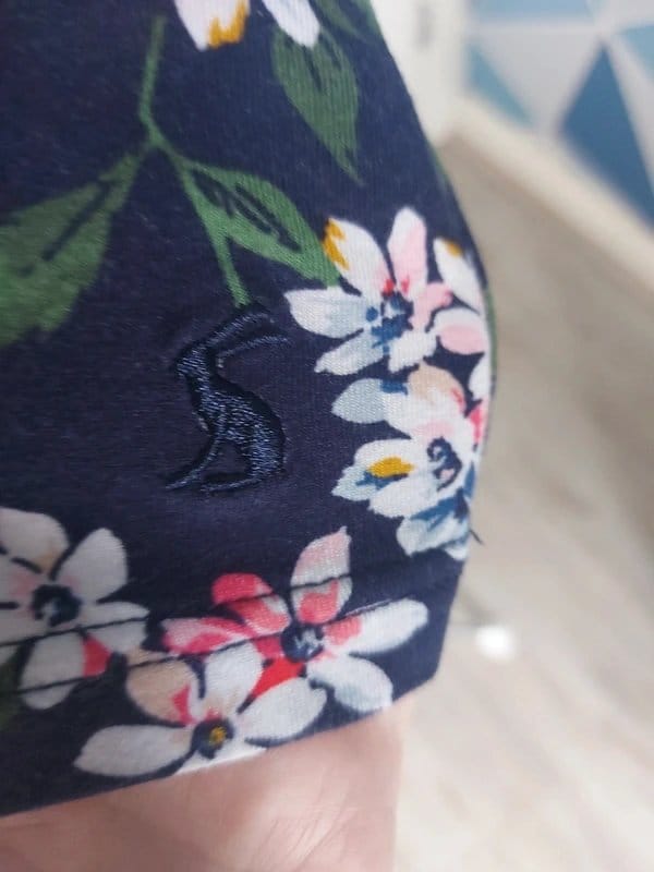 Joules Navy Floral Long-Sleeve Summer Dress - Size 12