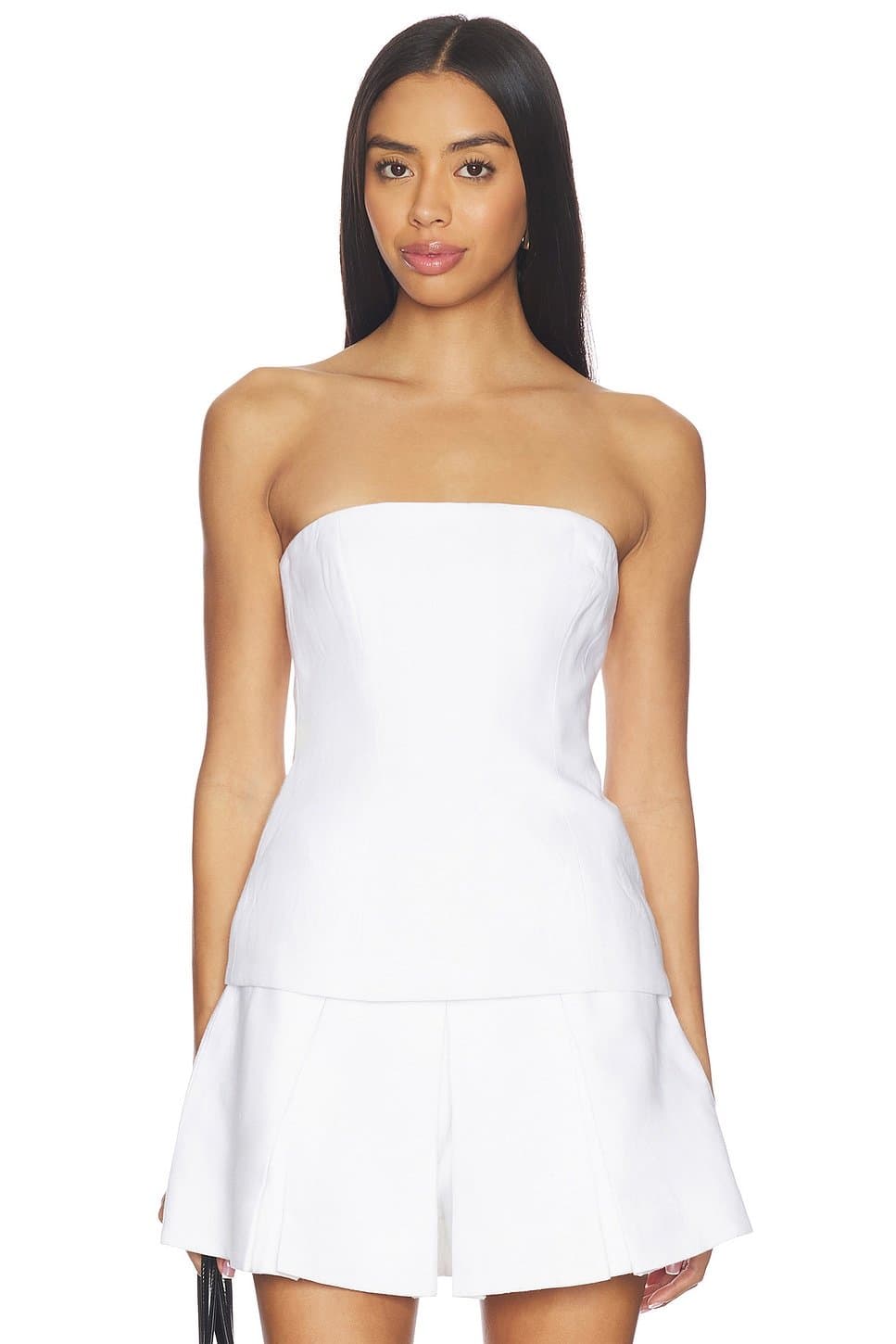 revolve Revolve Helenia Orchid White Linen Strapless Top