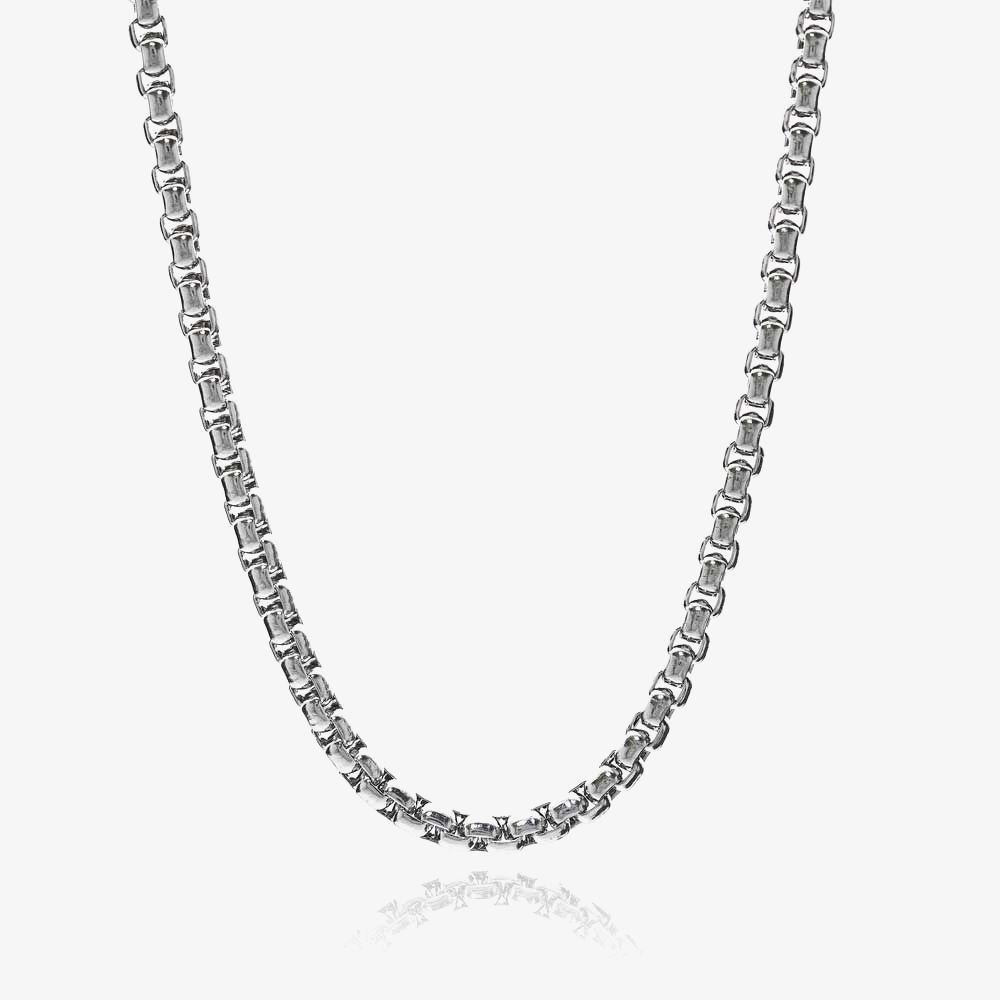 Bourne and Wilde Bourne and Wilde Men's Polished Steel Belcher Chain USS-727S22L3.5 in Silver - 2