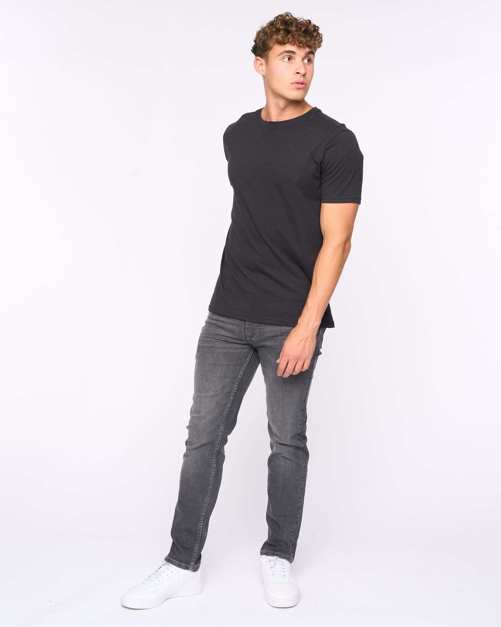 Bewley&Ritch Bewley&Ritch Abingdon Men's Slim-Fit Stretch Denim Jeans in Grey - 4