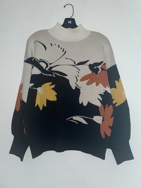 Ted Baker Ted Baker Cream Multi Savanna Printed Jumper Top Size 2