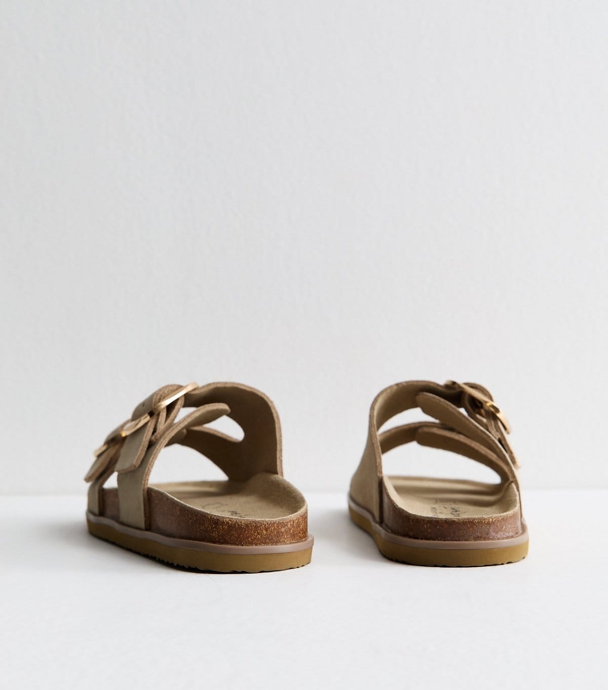 New Look Women's Premium Real Leather Off White Real Suede Buckled Strap Sandals New Look - 4