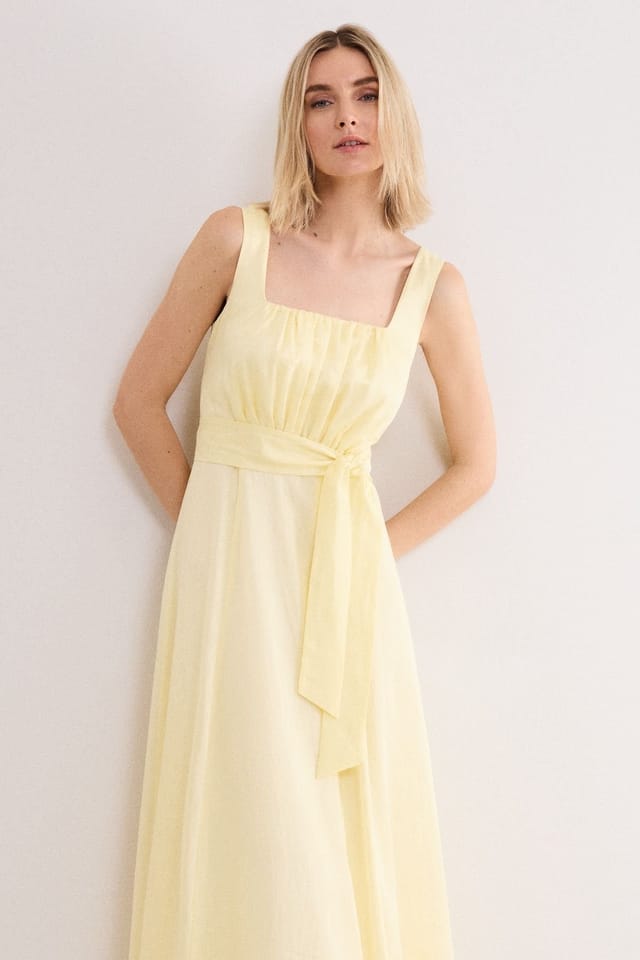 Phase Eight Phase Eight Women's Zahira Midi Dress in Lemon - 3