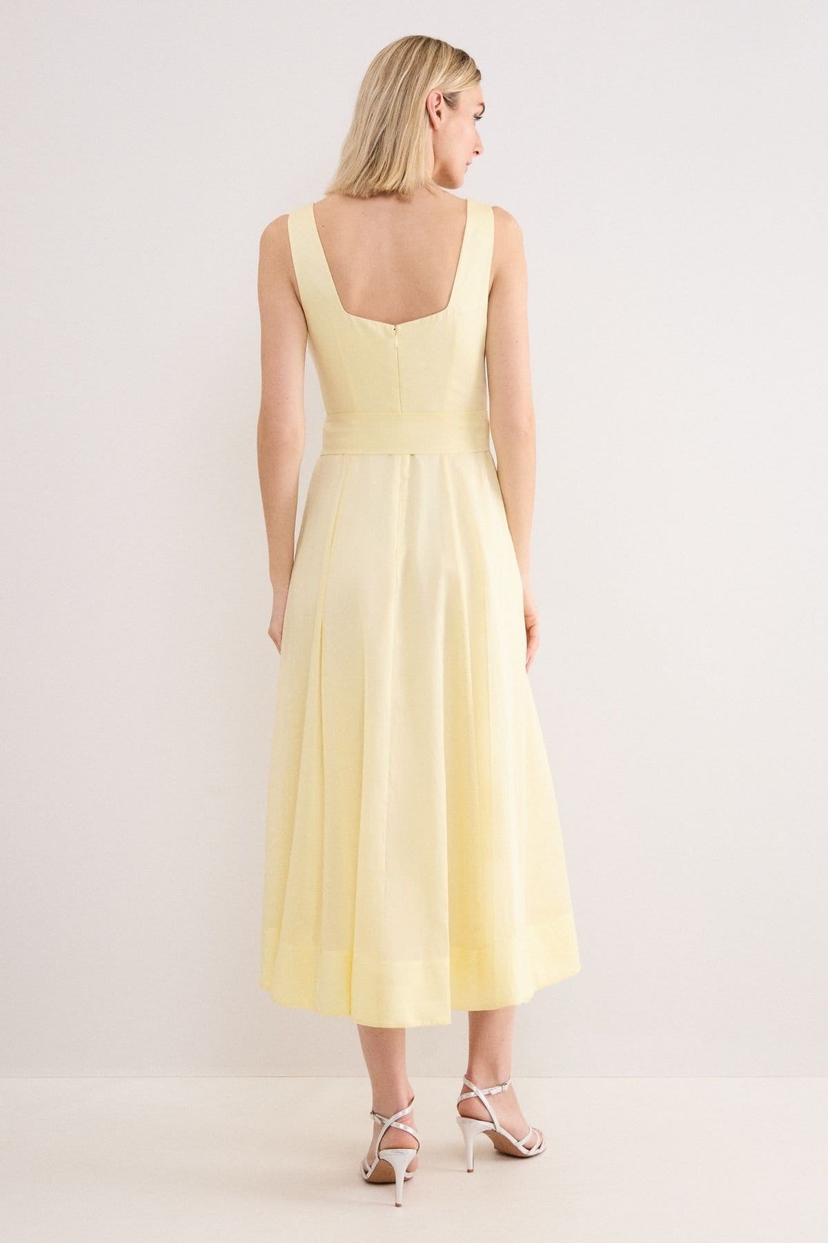 Phase Eight Phase Eight Women's Zahira Midi Dress in Lemon - 4