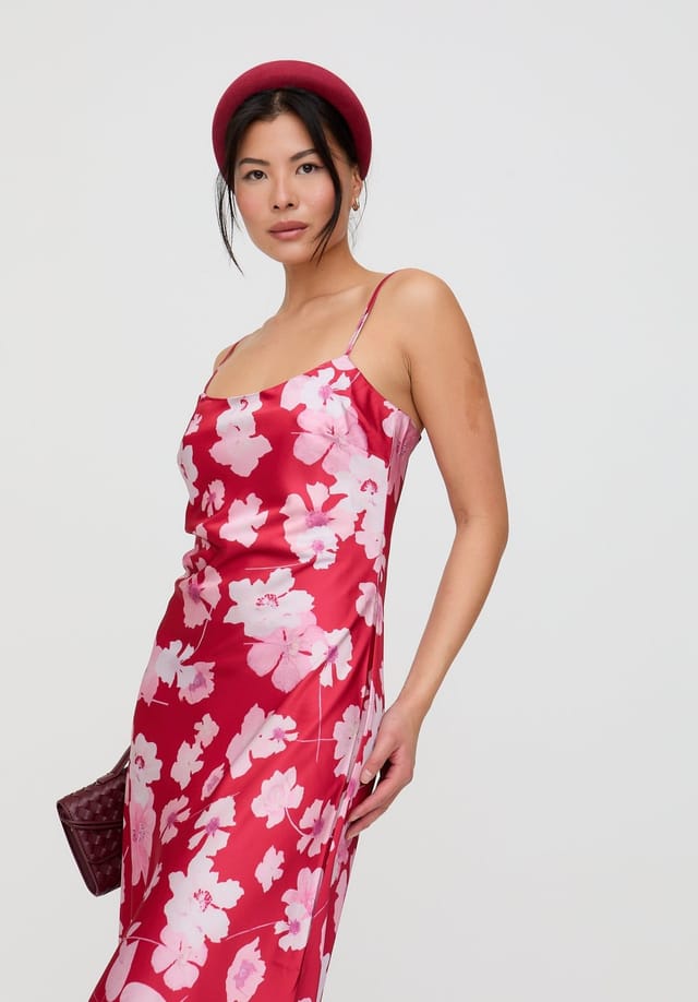 Lily and Lionel Lily and Lionel Women's Roxy Spaghetti Strap Savannah Print Maxi Dress In Red - 2