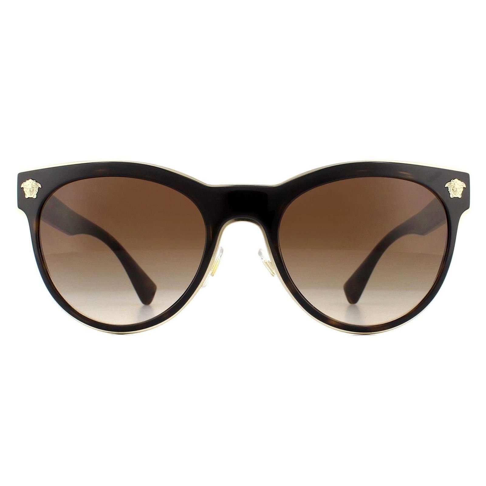 Versace Versace Women's Cat Eye Dark Havana Brown Gradient Sunglasses