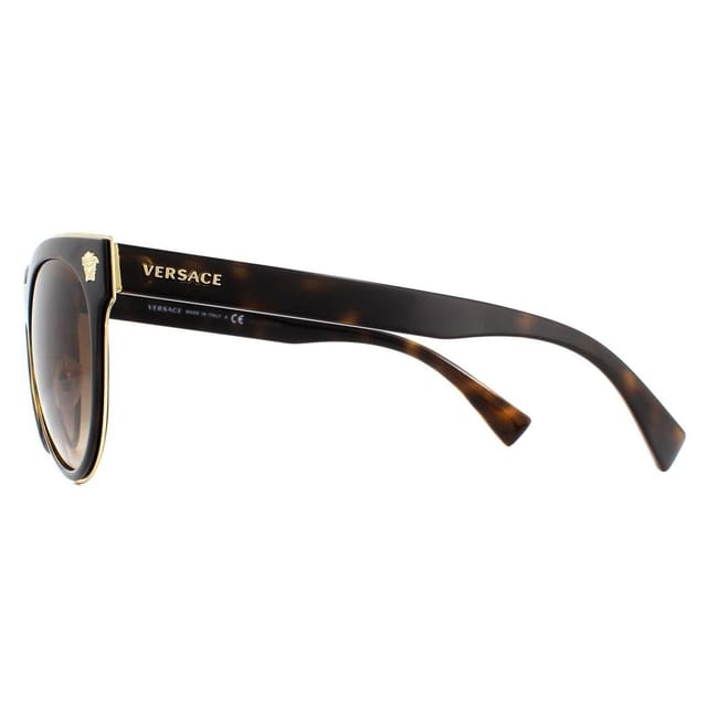 Versace Versace Women's Cat Eye Dark Havana Brown Gradient Sunglasses - 3
