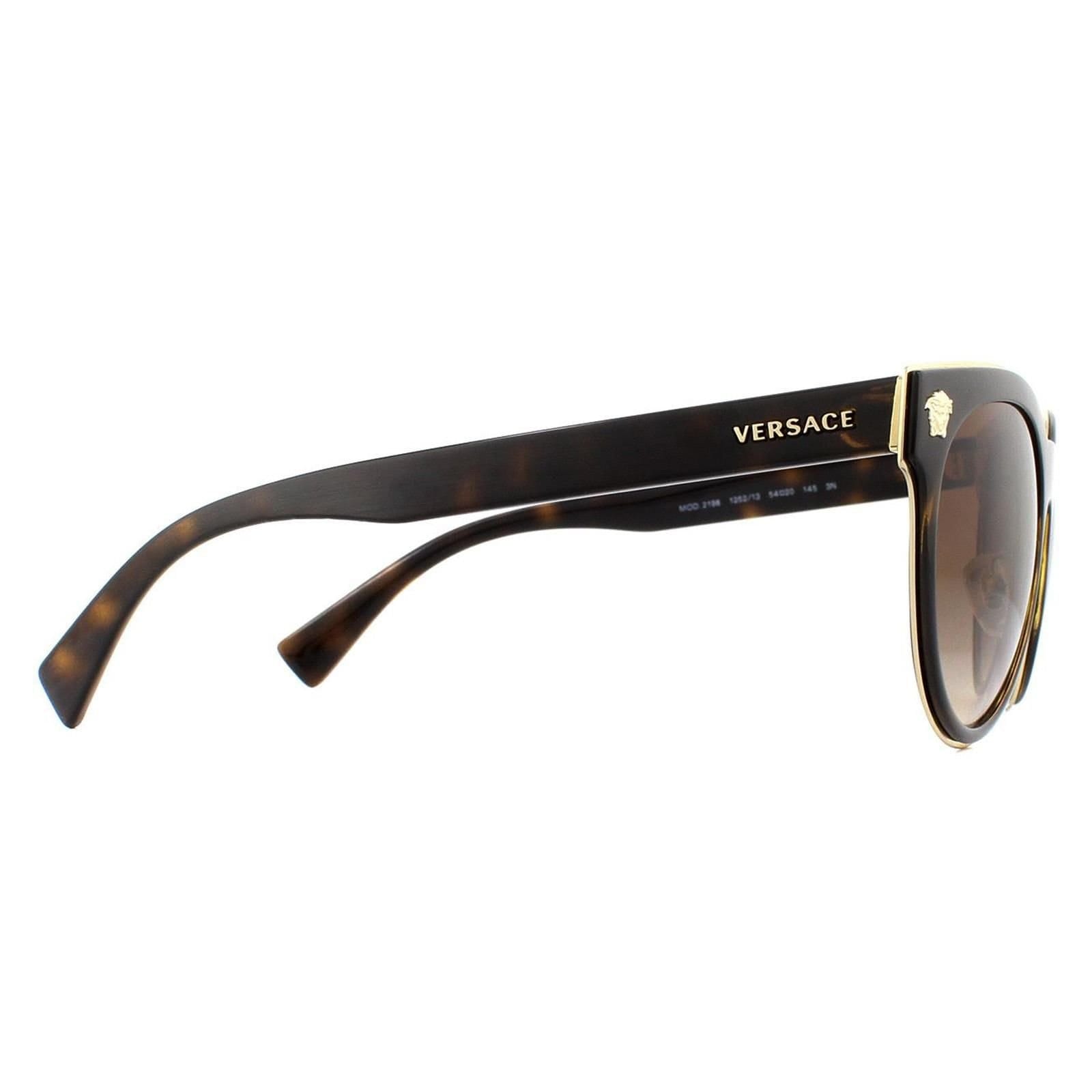 Versace Versace Women's Cat Eye Dark Havana Brown Gradient Sunglasses - 4