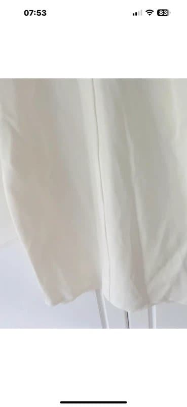 Topshop Off White Mesh Sleeve Stretchy Dress UK 8 Topshop