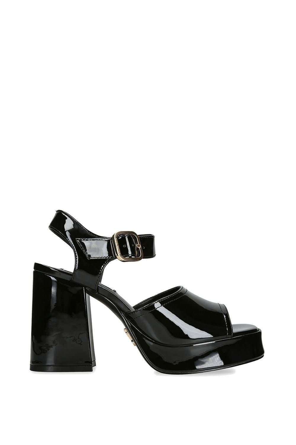 Steve Madden Steve Madden Black Patent Platform Sandals