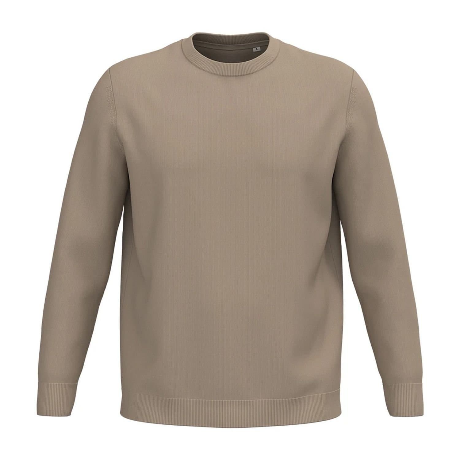 Spasso Spasso Men's Round Neck Jumper in Medium Beige