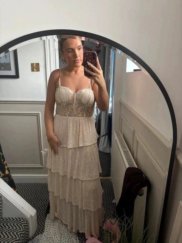 Never Fully Dressed Tiered sequin dress