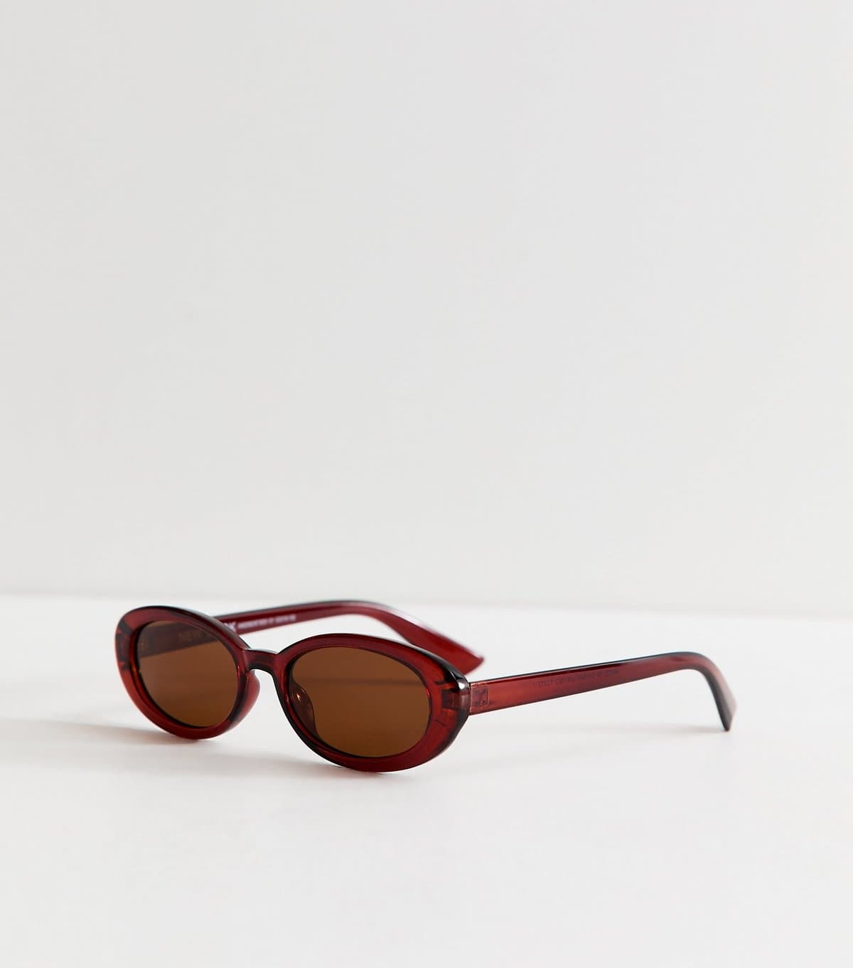 New Look Burgundy Oval Tinted Sunglasses New Look