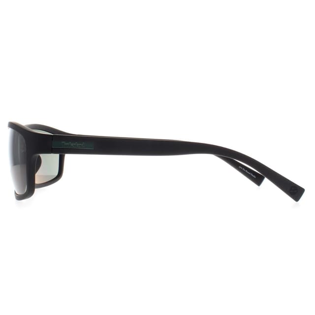 Timberland Timberland Men's Wrap Matte Black Green Polarized TB9237 Sunglasses - 3