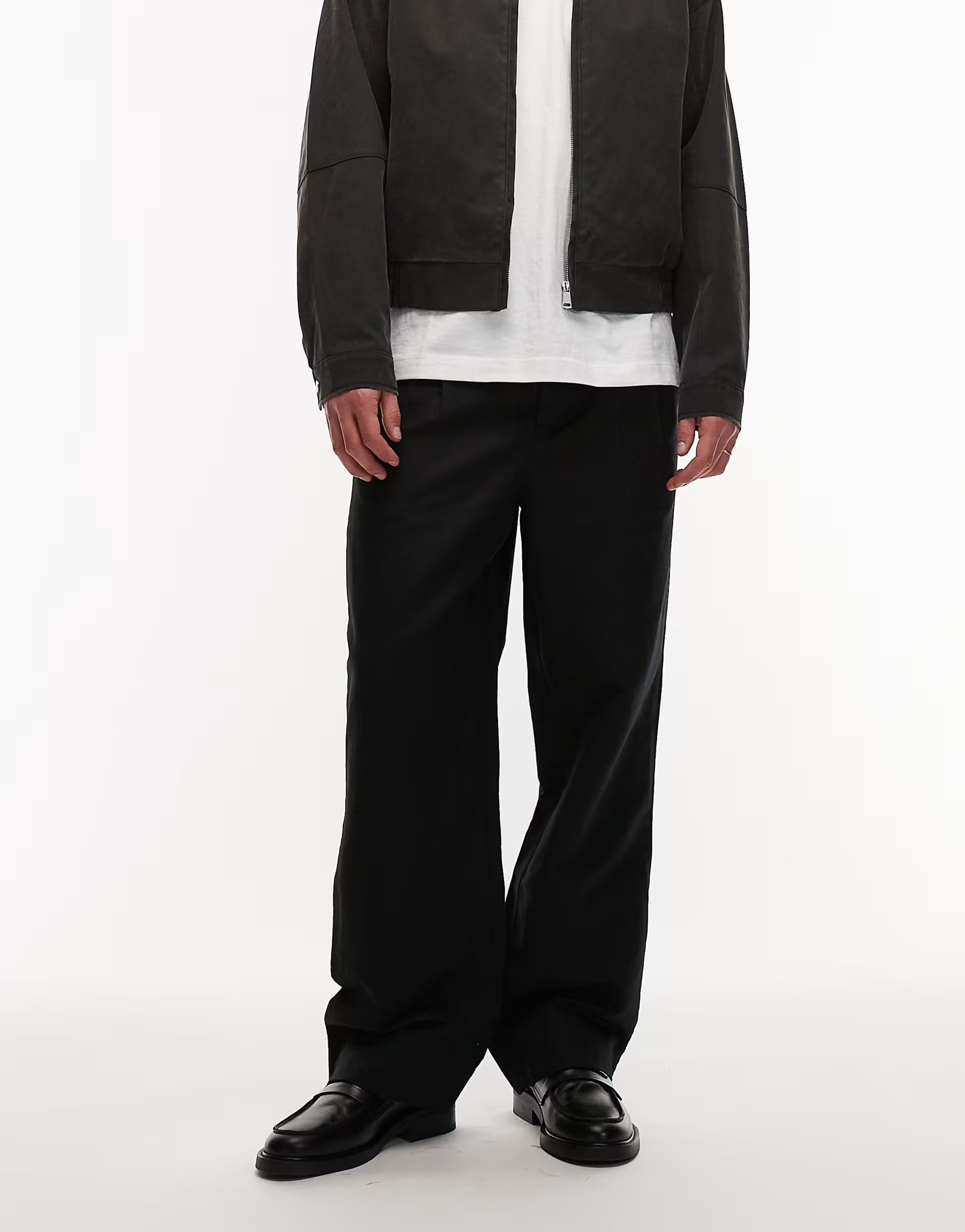 ASOS AllSaints Roland tailored trouser in black - 1