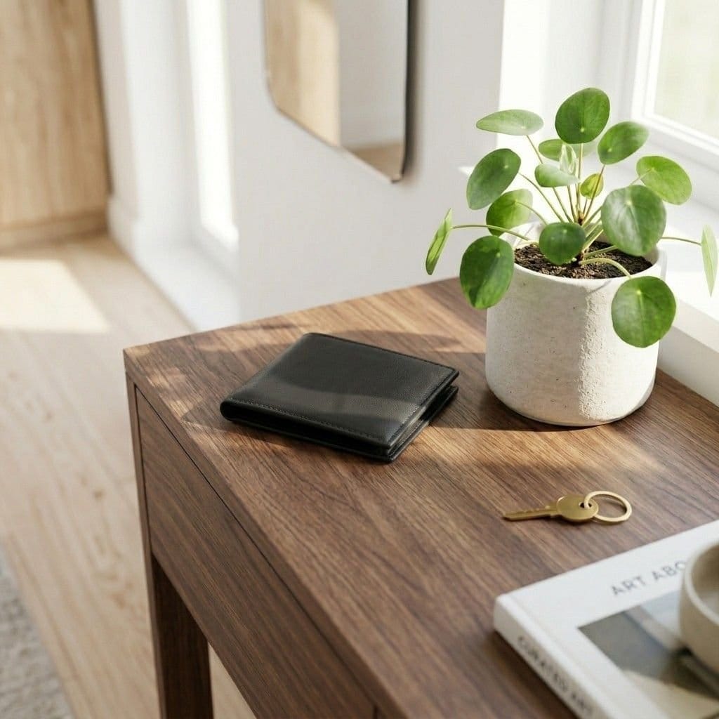 Woodland Leathers Woodland Leathers Men's Men's Leather RFID Wallet with ID Window & Zip Coin Pocket in Black - 4