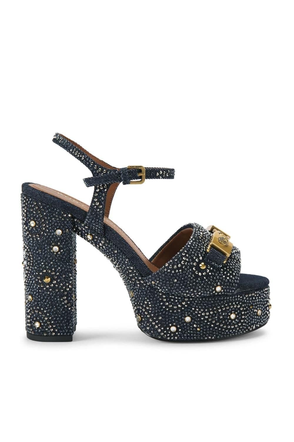 Kurt Geiger London Kurt Geiger London Women's 'Kingsley Platform' Denim Heels in Dark Blue