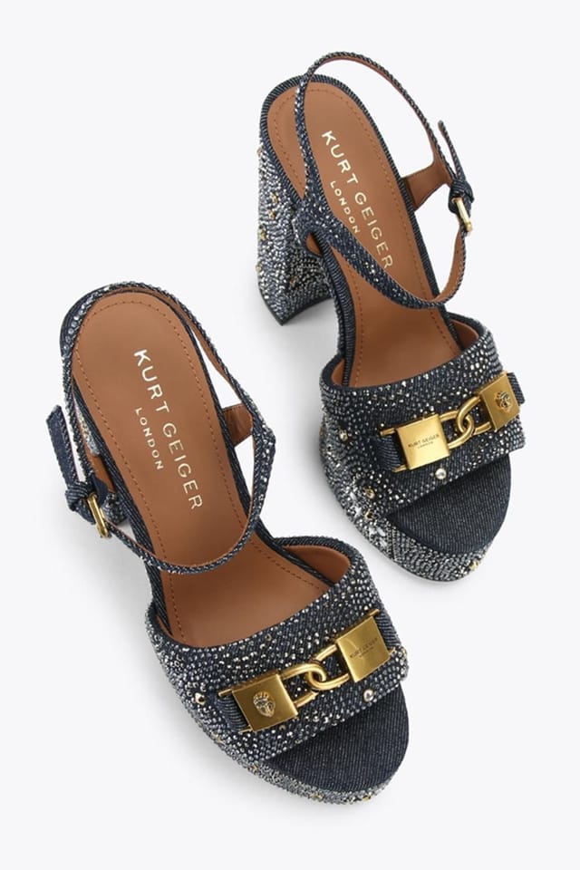 Kurt Geiger London Kurt Geiger London Women's 'Kingsley Platform' Denim Heels in Dark Blue - 2