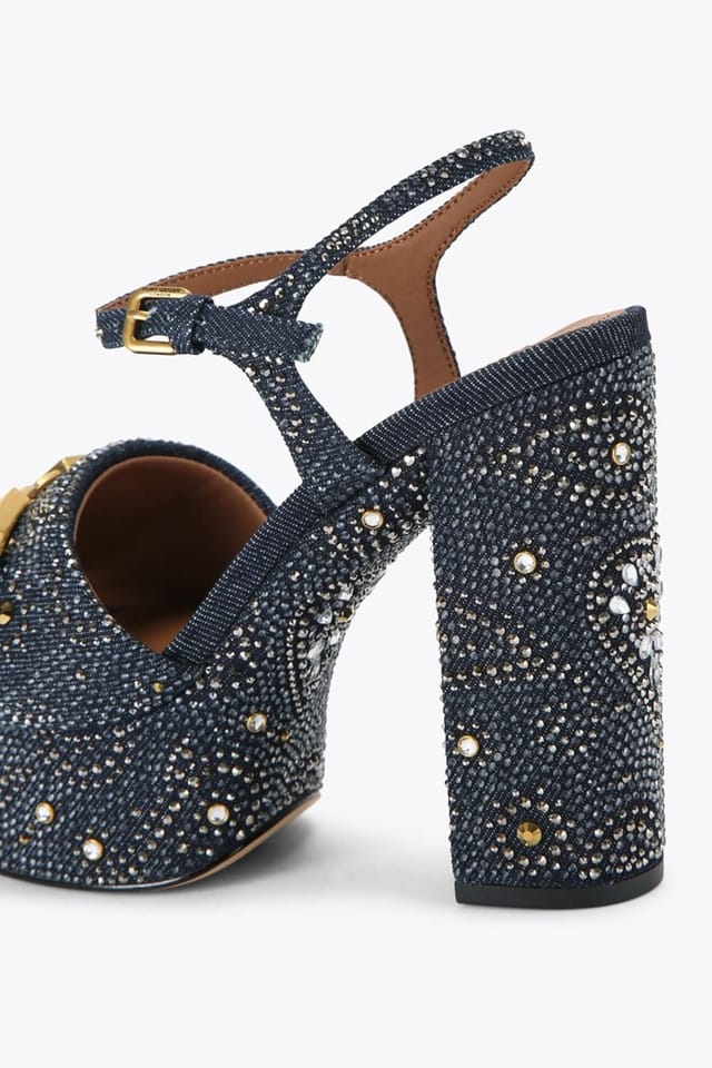Kurt Geiger London Kurt Geiger London Women's 'Kingsley Platform' Denim Heels in Dark Blue - 3
