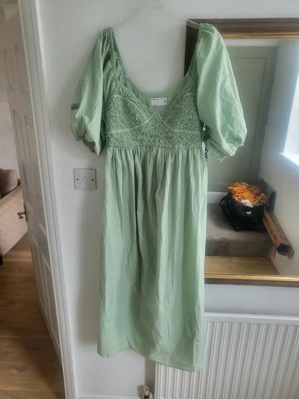 ASOS ASOS design sage/mint green midi dress BNWTS Size 14