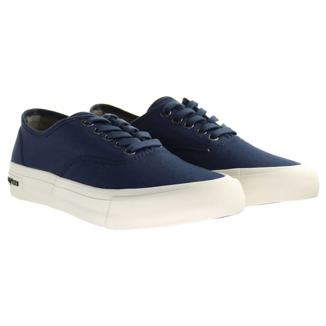 Seavees Seavees Men's Legend Sneaker Standard Lace-Up Blue Canvas Trainers - 2