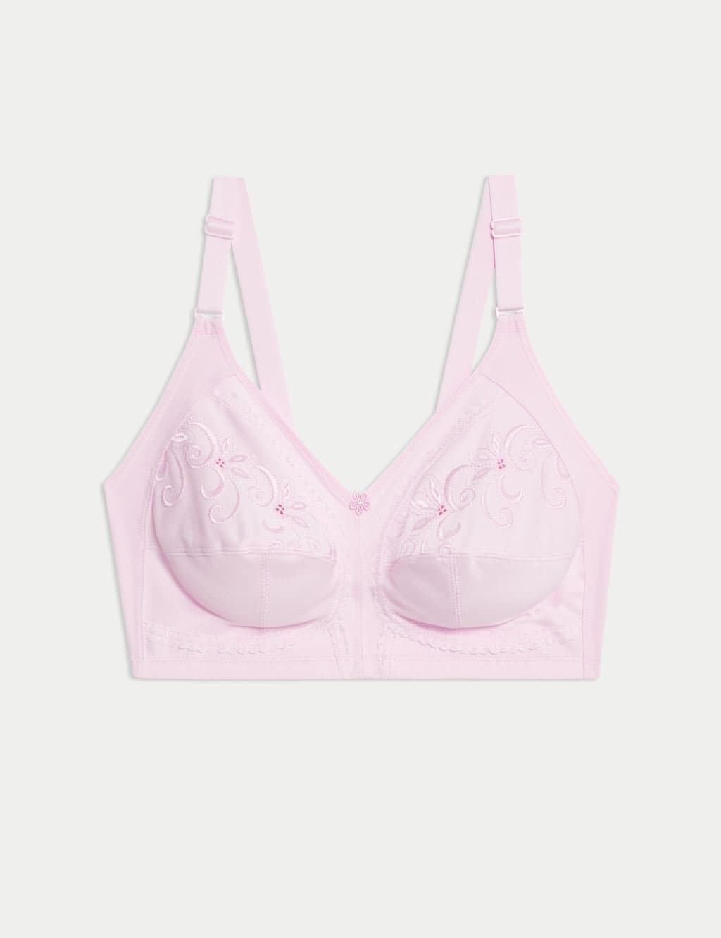 Marks & Spencer M&S Embroidered Non Wired Total Support Bra Powder Pink