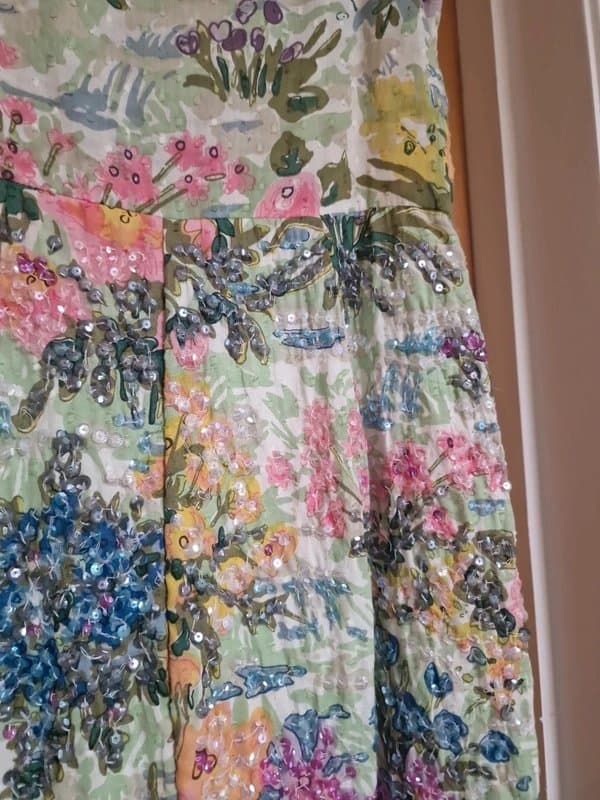 ASOS Floral body con dress with sequins. Brand new without tags. Size 8. Asos