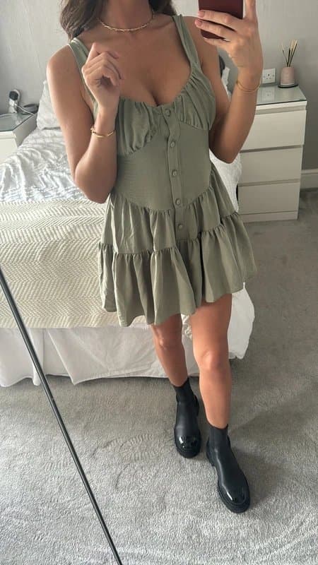 ASOS Asos khaki playsuit