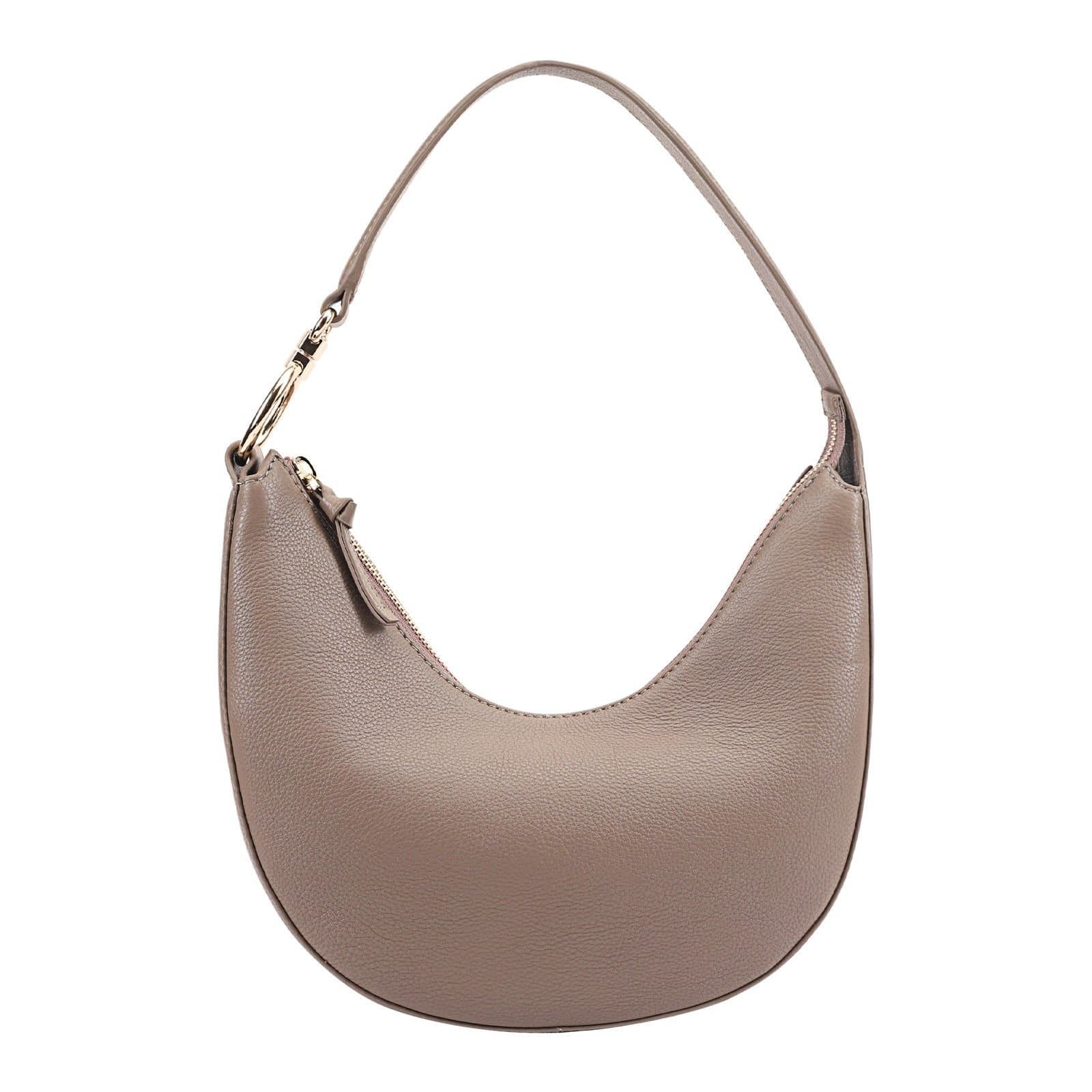 Sosandar SOSANDAR Women's Hudson Leather Shoulder Bag in Taupe