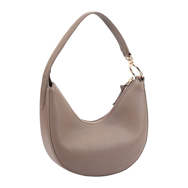 Sosandar SOSANDAR Women's Hudson Leather Shoulder Bag in Taupe - 2