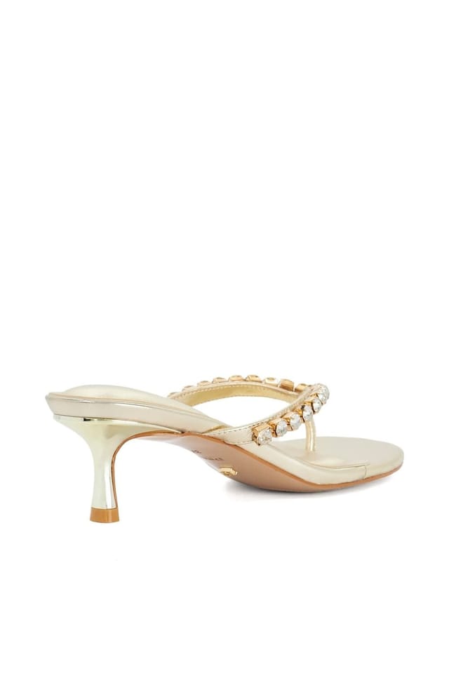 Dune London Dune London Women's 'Mimis' Leather Sandals in Metallics - 3