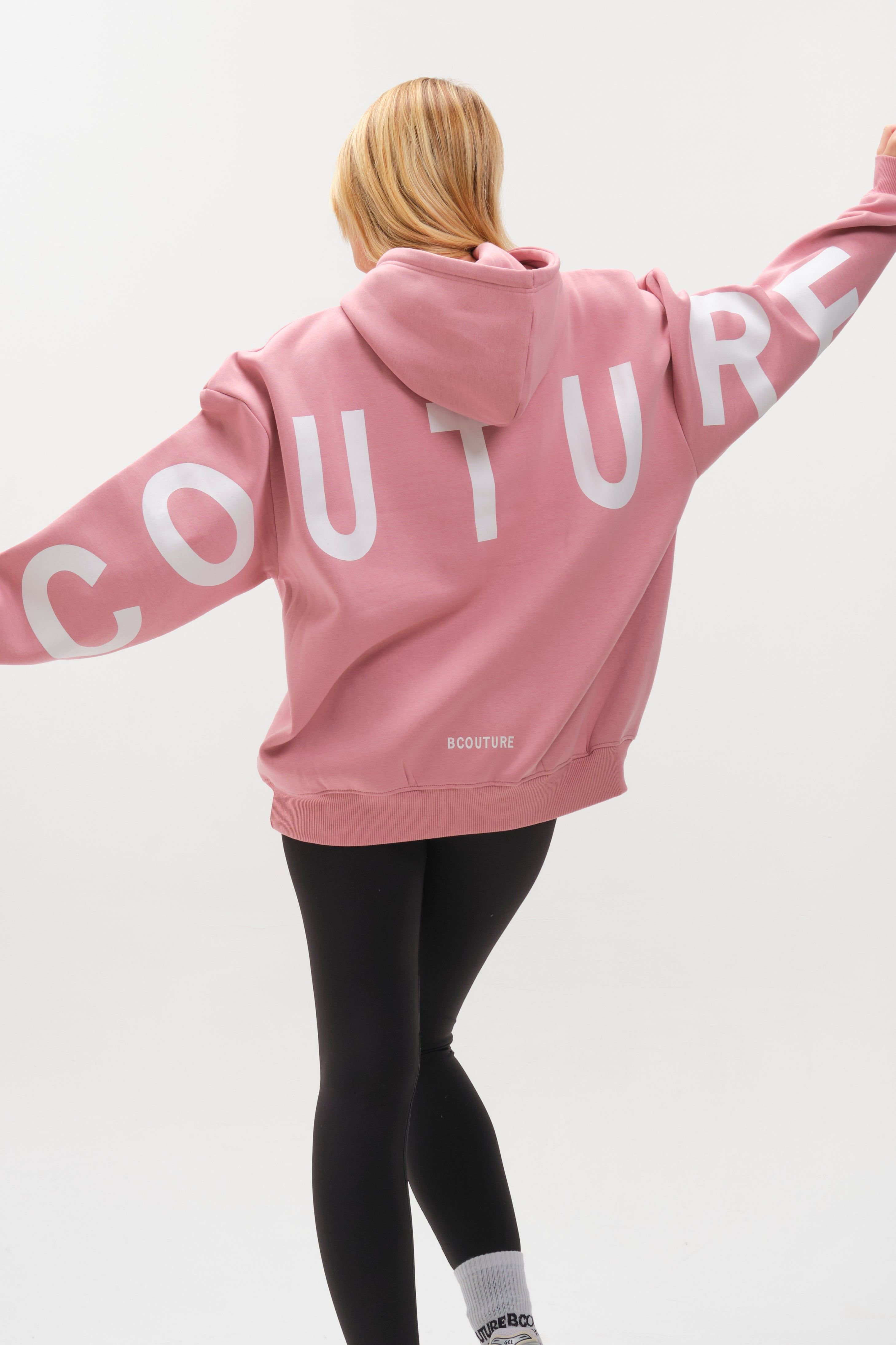 BCouture BCouture Women's Leggings & Oversized Hoodie Set in Pink - 3