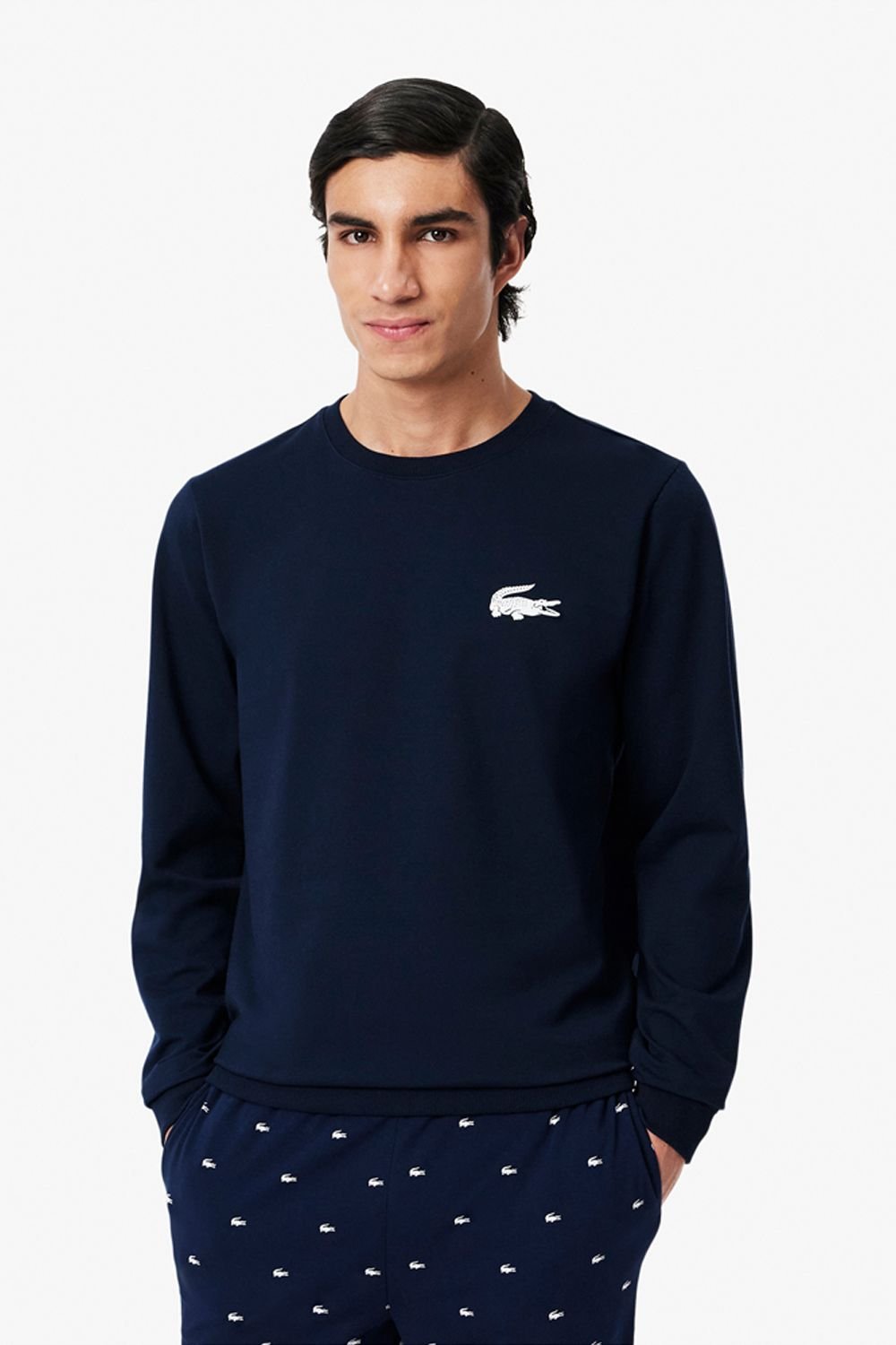 Lacoste Lacoste Men's Crewneck Sweatshirt Navy - 2