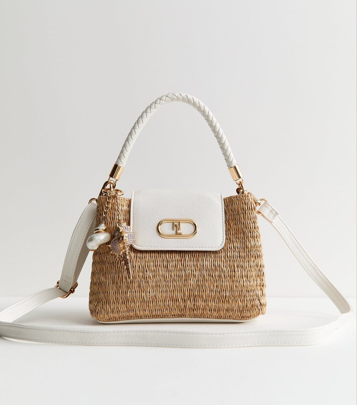 New Look New Look Stone Woven Crossbody Bag