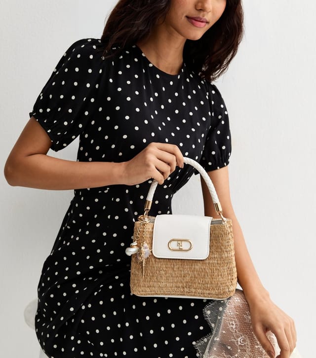 New Look Stone Woven Plaited Handle Crossbody Bag New Look - 2